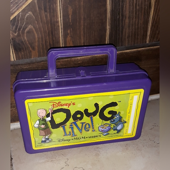 Vintage Doug Live Lunchbox Purple Jumbo Pictures 90s Kids Disney MGM Studios - Picture 4 of 8